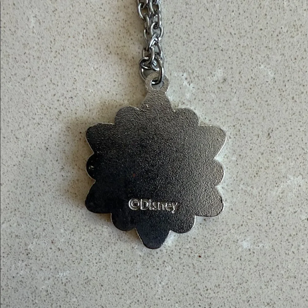 Silver Necklace with Elsa Anna  Character Pendant